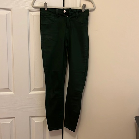 L’Agence Margot Coated Skinny Jeans in Green - Picture 3 of 6